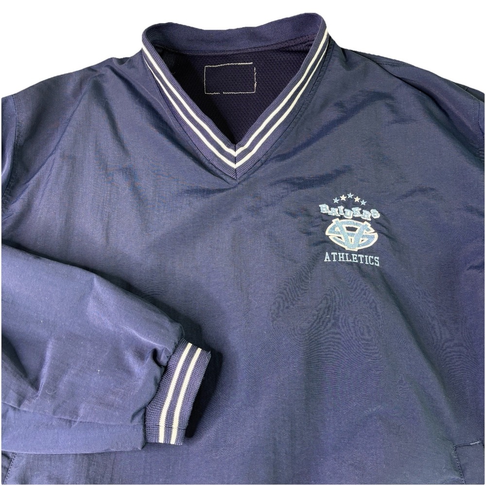 Vtg 80s Los Angeles Raiders Athletics XL Lined Pullover De Long Windbreaker USA